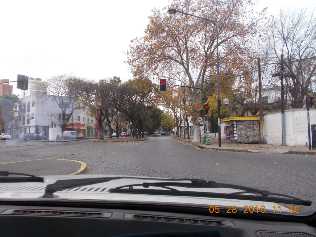 Picture from the car of La Plata